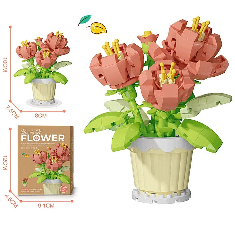 Set di costruzioni floreali creative