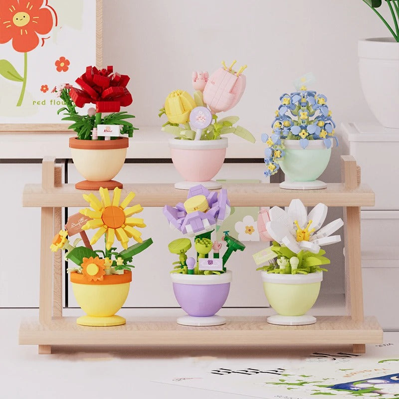 Set di costruzioni floreali creative
