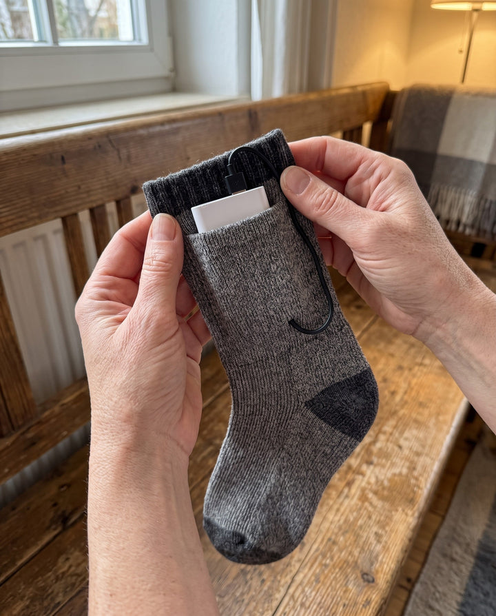 Beheizbare Merino-Socken für kalte Tage