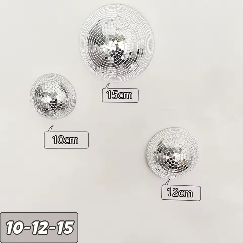 Silver Mirror Disco Ball Wall Decor