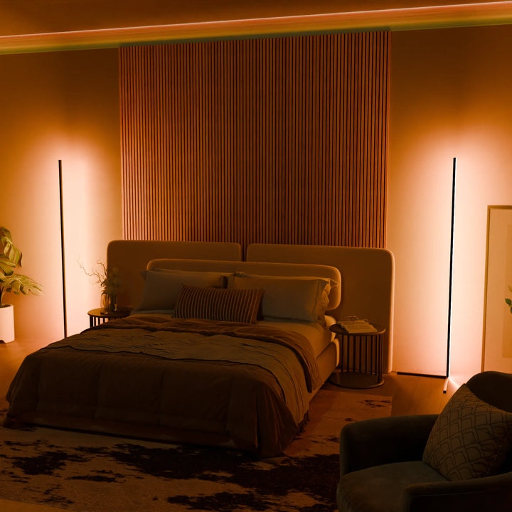 Lampada da terra RGB moderna | Lampada angolare a LED ambientale