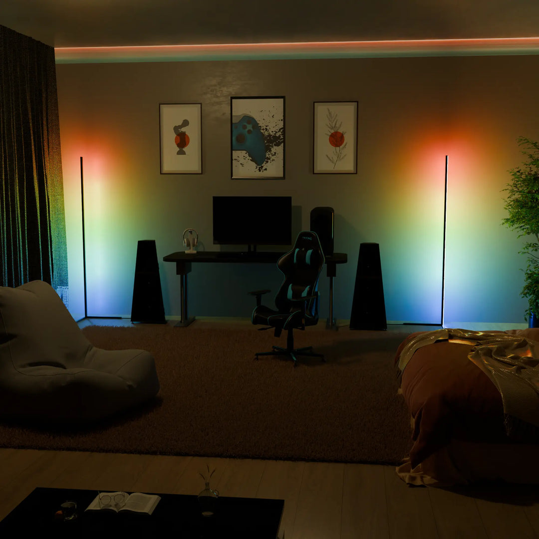 Lampada da terra RGB moderna | Lampada angolare a LED ambientale