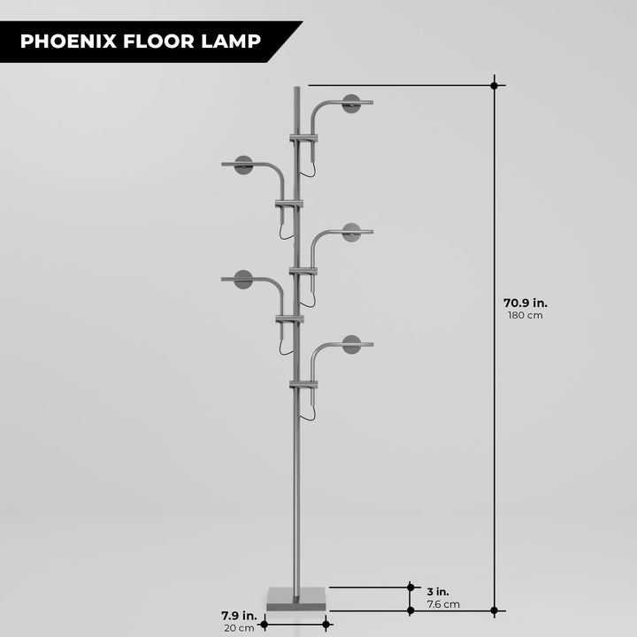 Lampada da terra Phoenix – Lampada da terra scultorea