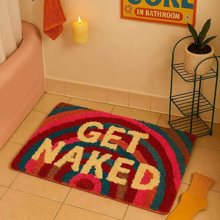 Rainbow „Get Naked“ Badematte