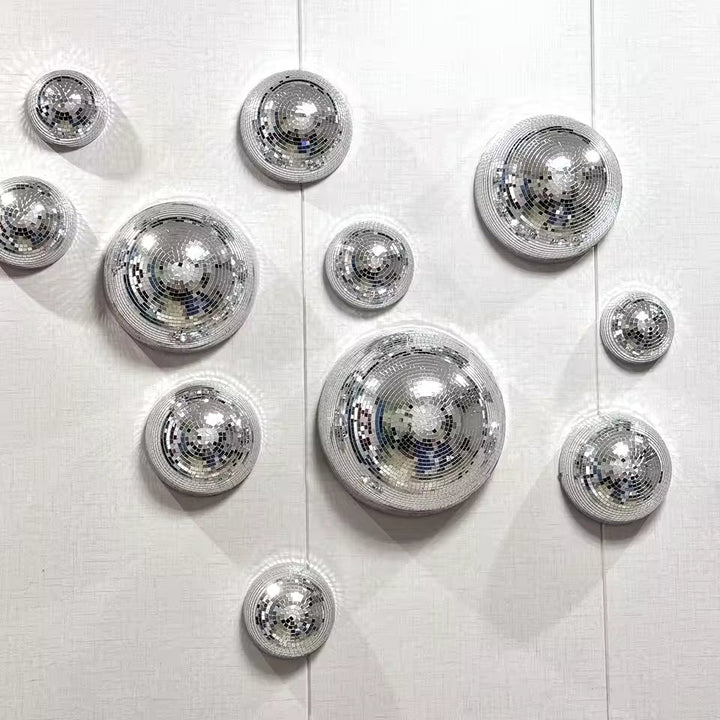 Silver Mirror Disco Ball Wall Decor