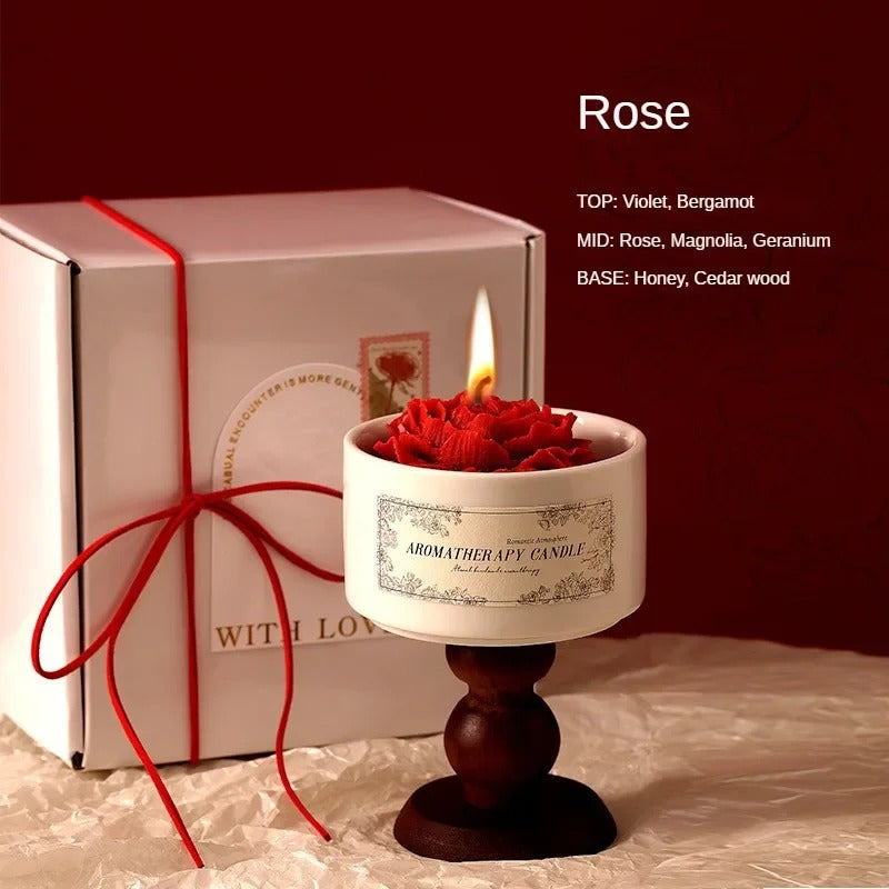 Candela profumata rosa e gardenia