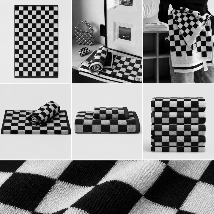Checkerboard Handtücher – Das Schwarze Duo