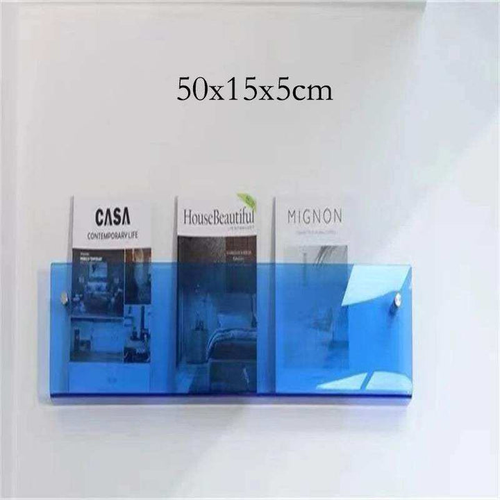 Schwebender Acryl Magazinhalter