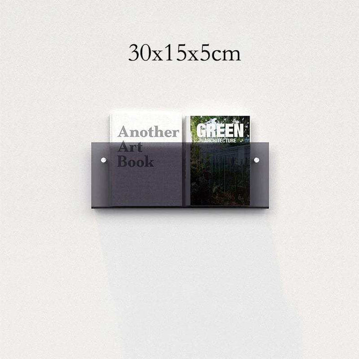Schwebender Acryl Magazinhalter