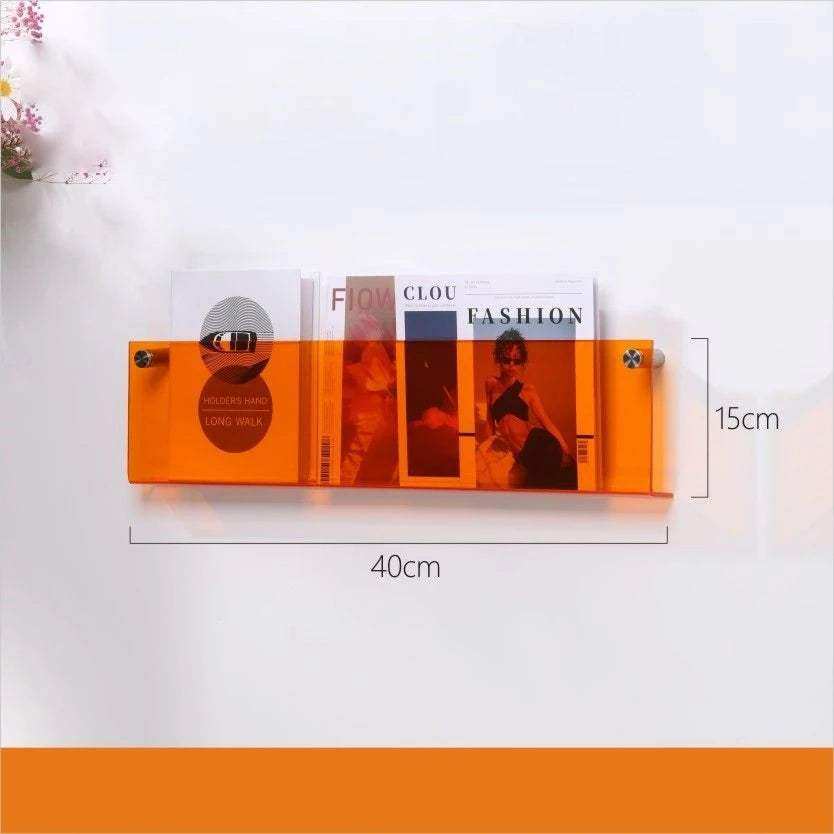 Schwebender Acryl Magazinhalter