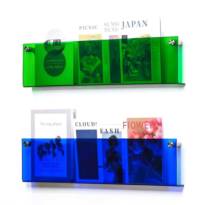 Schwebender Acryl Magazinhalter