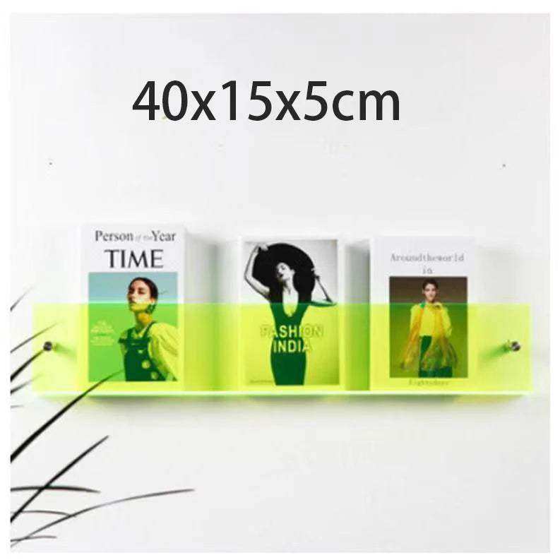 Schwebender Acryl Magazinhalter