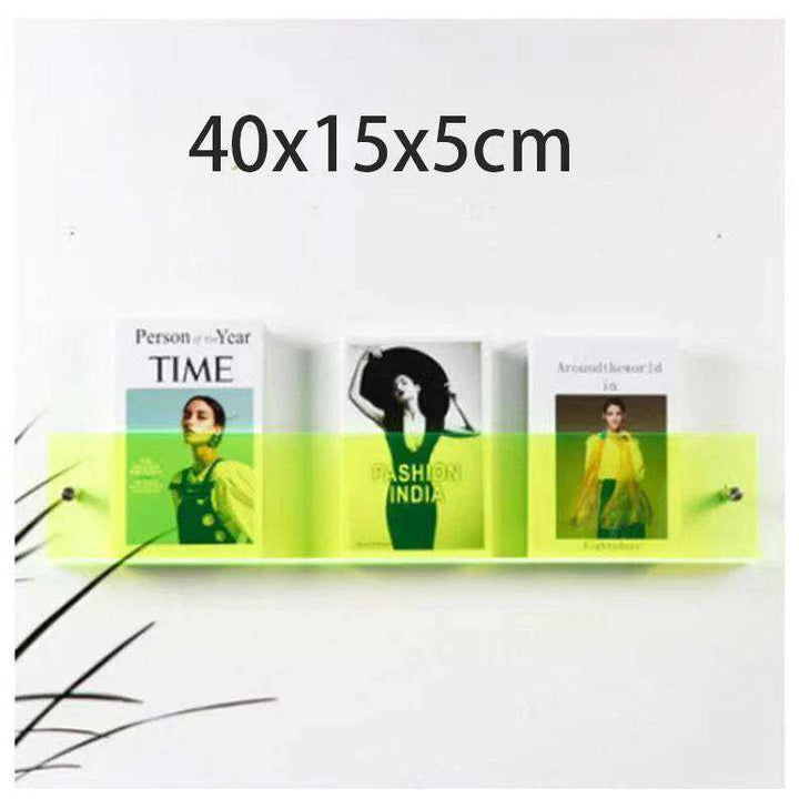 Schwebender Acryl Magazinhalter