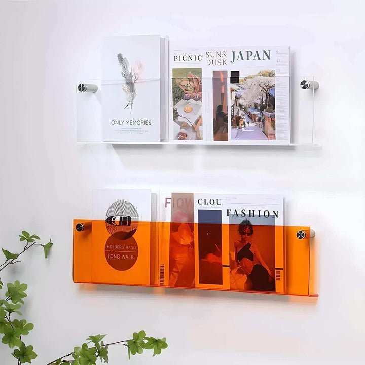 Schwebender Acryl Magazinhalter