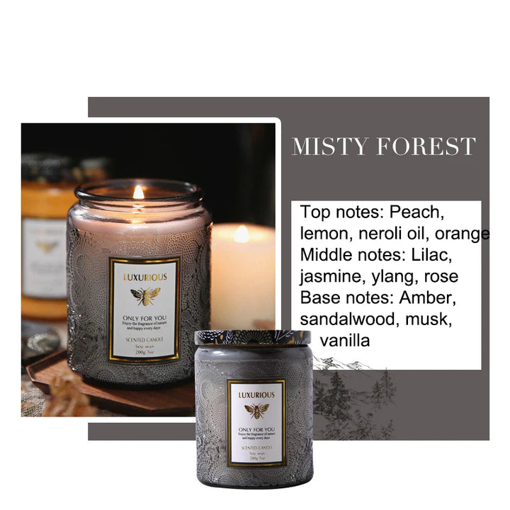 Candela profumata Serenity – Cera di soia naturale | 200 g