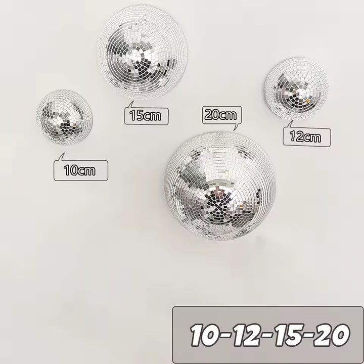 Silver Mirror Disco Ball Wall Decor