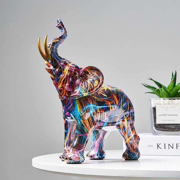 Scultura elefante-graffito