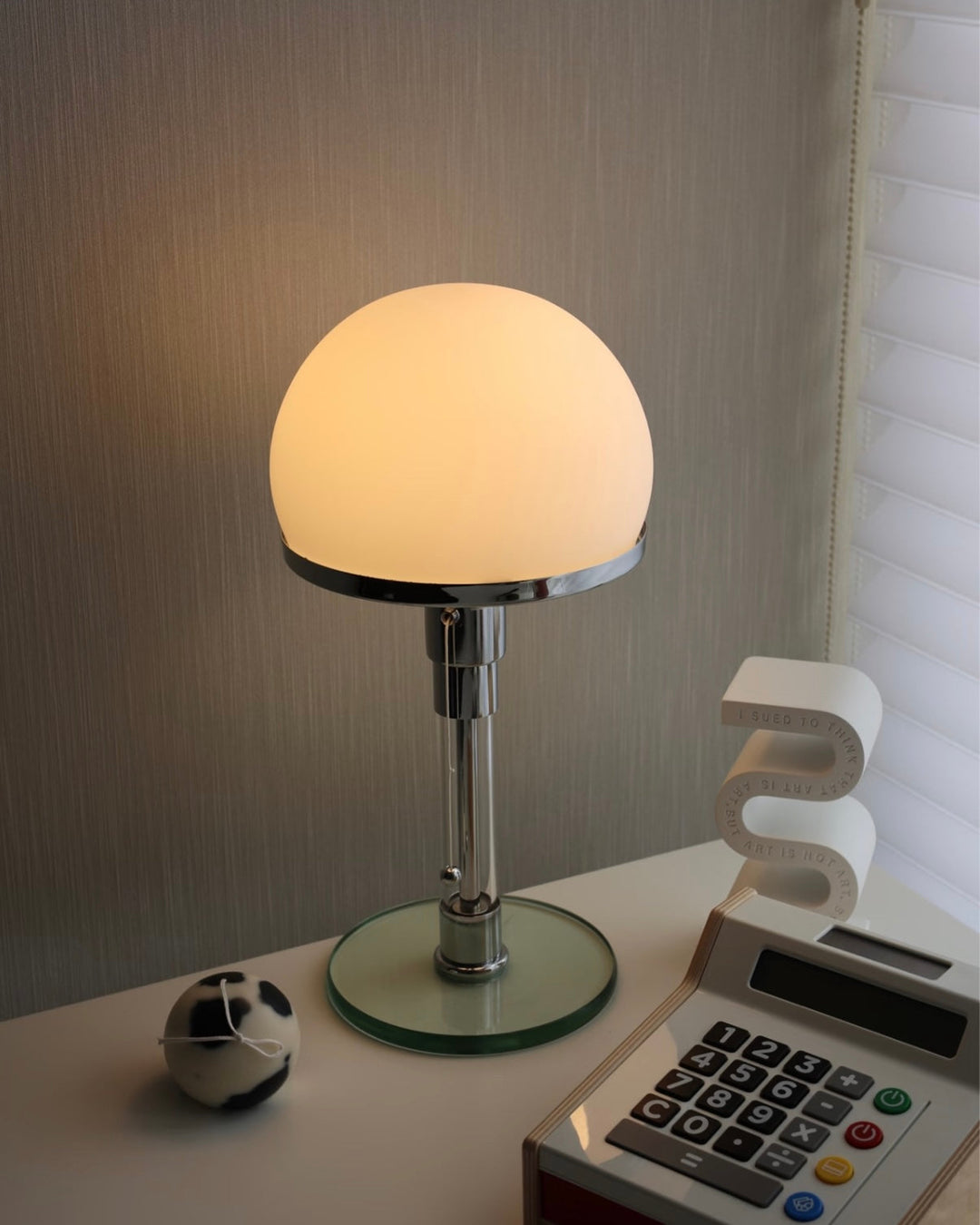 Chrome Mushroom Tischlampe