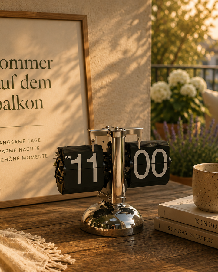 Vintage Auto Flip Clock | Retro Tischuhr