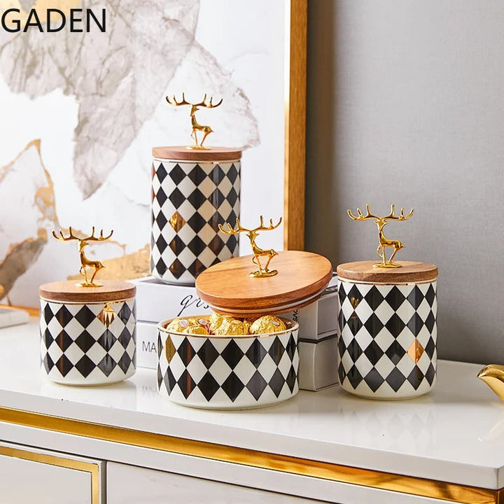 Stublute: Barattolo Portaoggetti Golden Deer