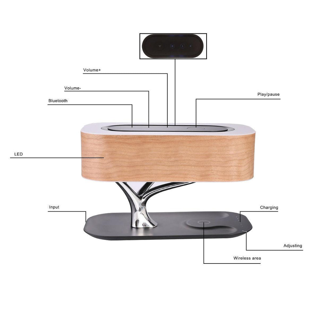 Tree of Life – Skulpturale Tischleuchte mit Bluetooth &amp; Qi-Ladefunktion