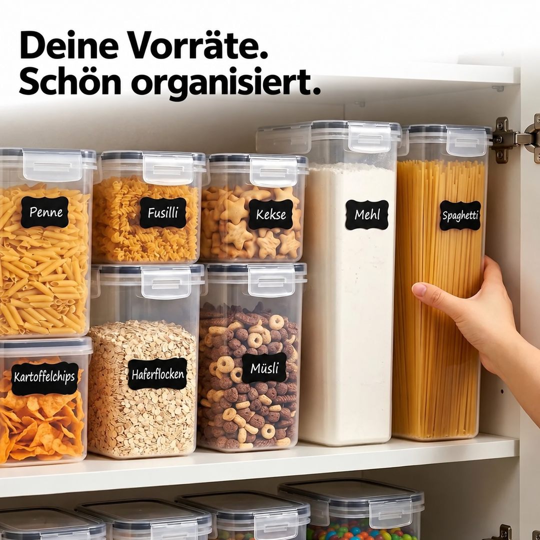 Vorratsdosen im Küchenschrank