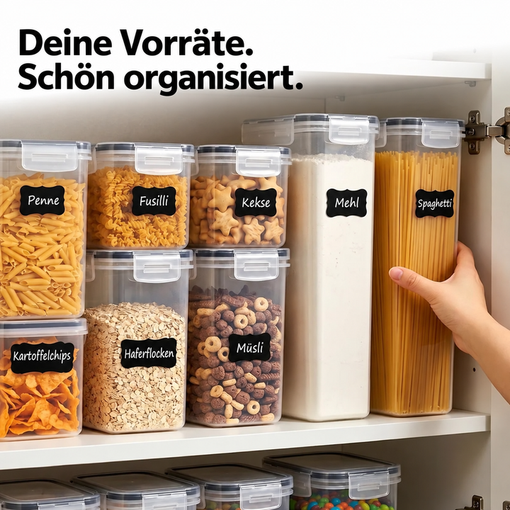 Vorratsdosen im Küchenschrank