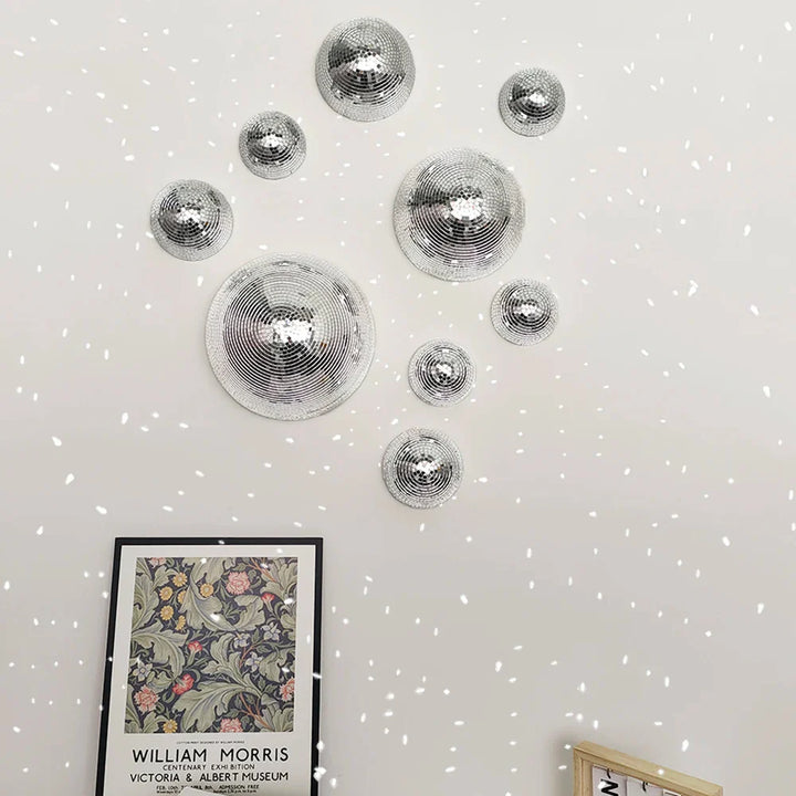 Silver Mirror Disco Ball Wall Decor
