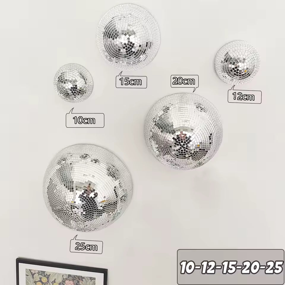 Silver Mirror Disco Ball Wall Decor