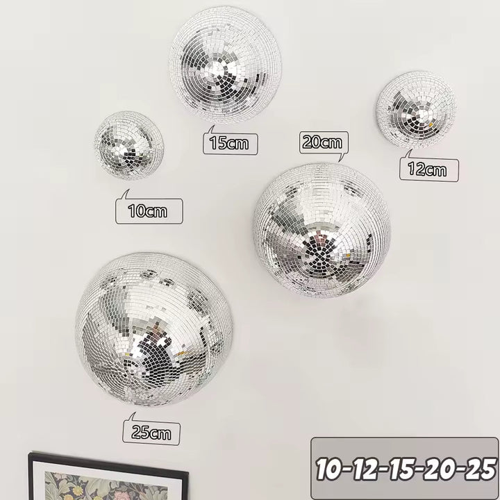 Silver Mirror Disco Ball Wall Decor